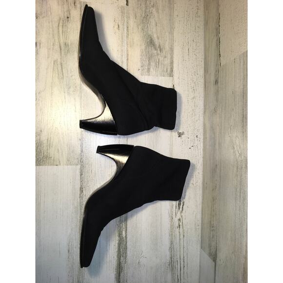 Stuart Weitzman Neoprene Sock Boot Womens 7.5 Narrow Black Bootie Minimalist Y2K - Picture 10 of 12